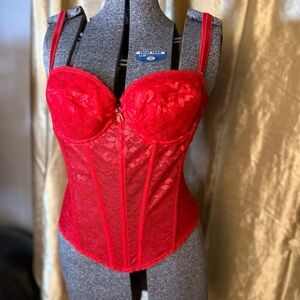 Red corset top